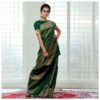 Bottle green kanchipuram saree